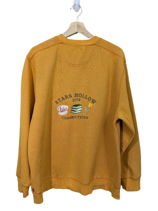 Stars Hollow / Gilmore Girls Inspired Mustard Sweatshirt - Size XL *PLEASE READ DESCRIPTION* - Bookish, Cosy, Autumnal Clothing