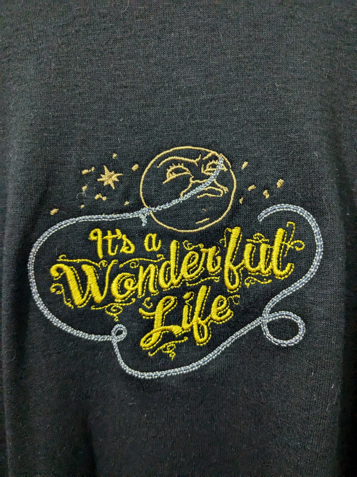 It's A Wonderful Life Inspired Hoodies / Christmas Sweatshirt - Reworked Embroidery - George Lassos The Moon