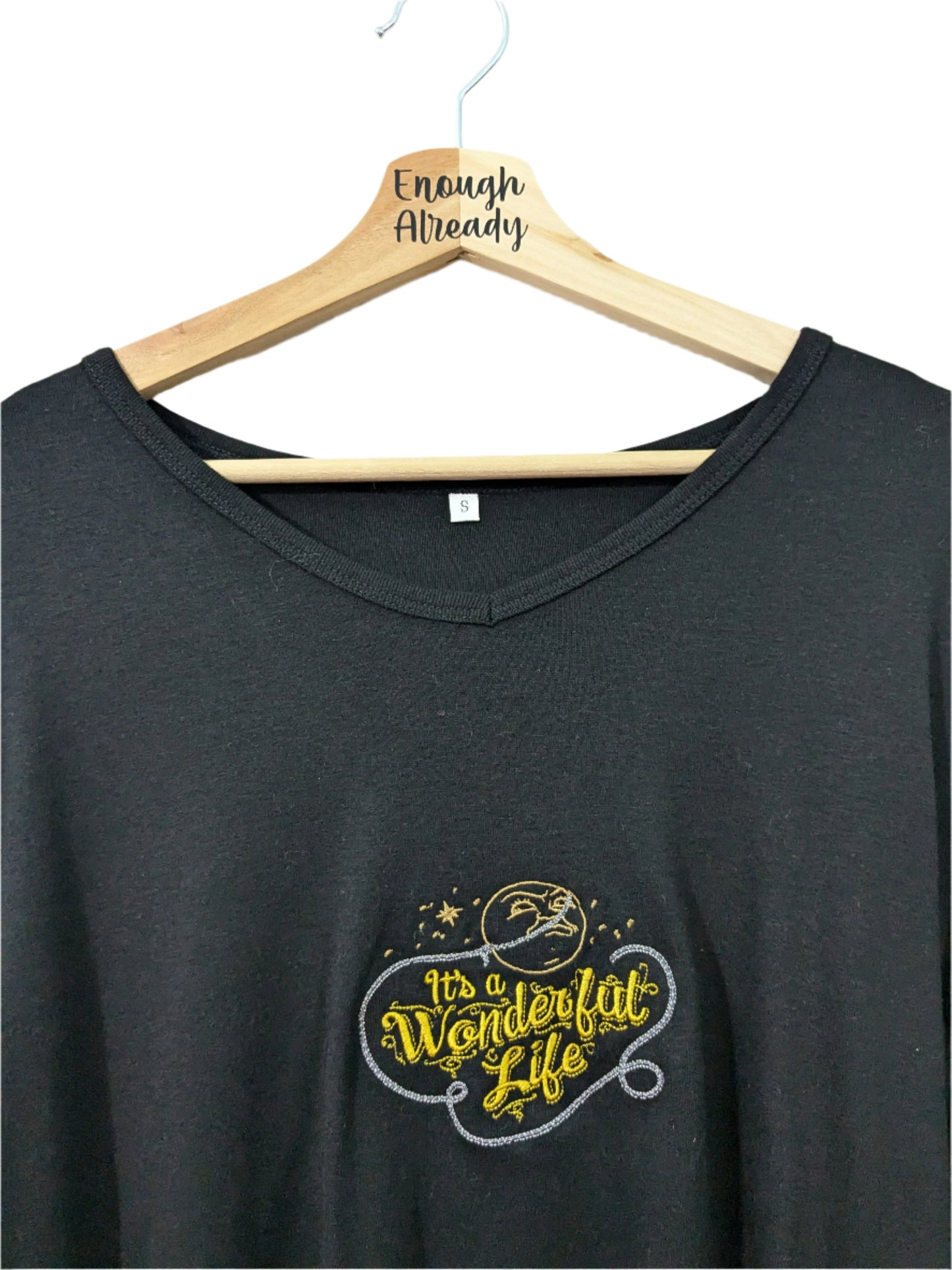 It's A Wonderful Life Inspired Hoodies / Christmas Sweatshirt - Reworked Embroidery - George Lassos The Moon