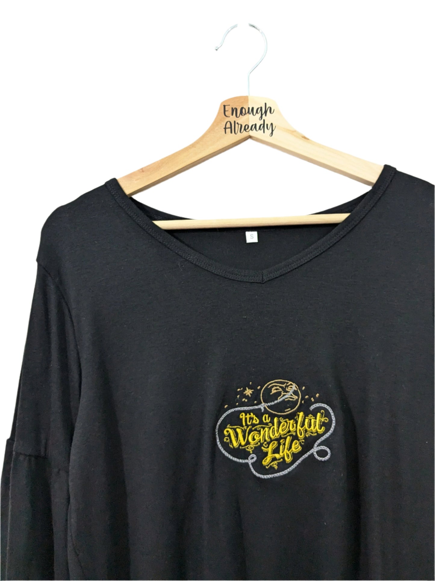 It's A Wonderful Life Inspired Hoodies / Christmas Sweatshirt - Reworked Embroidery - George Lassos The Moon