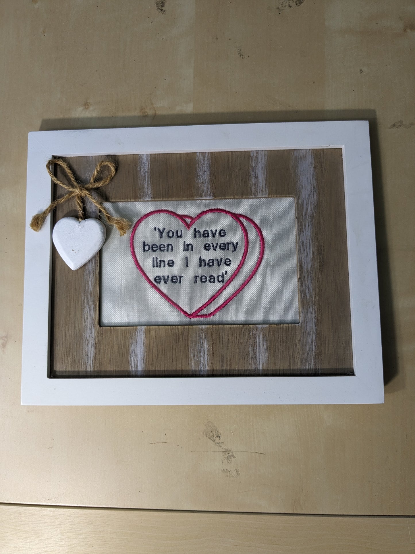 Charles Dickens Inspired Framed Art - Embroidery - Great Expectations - Bookish Valentine's Day Gift