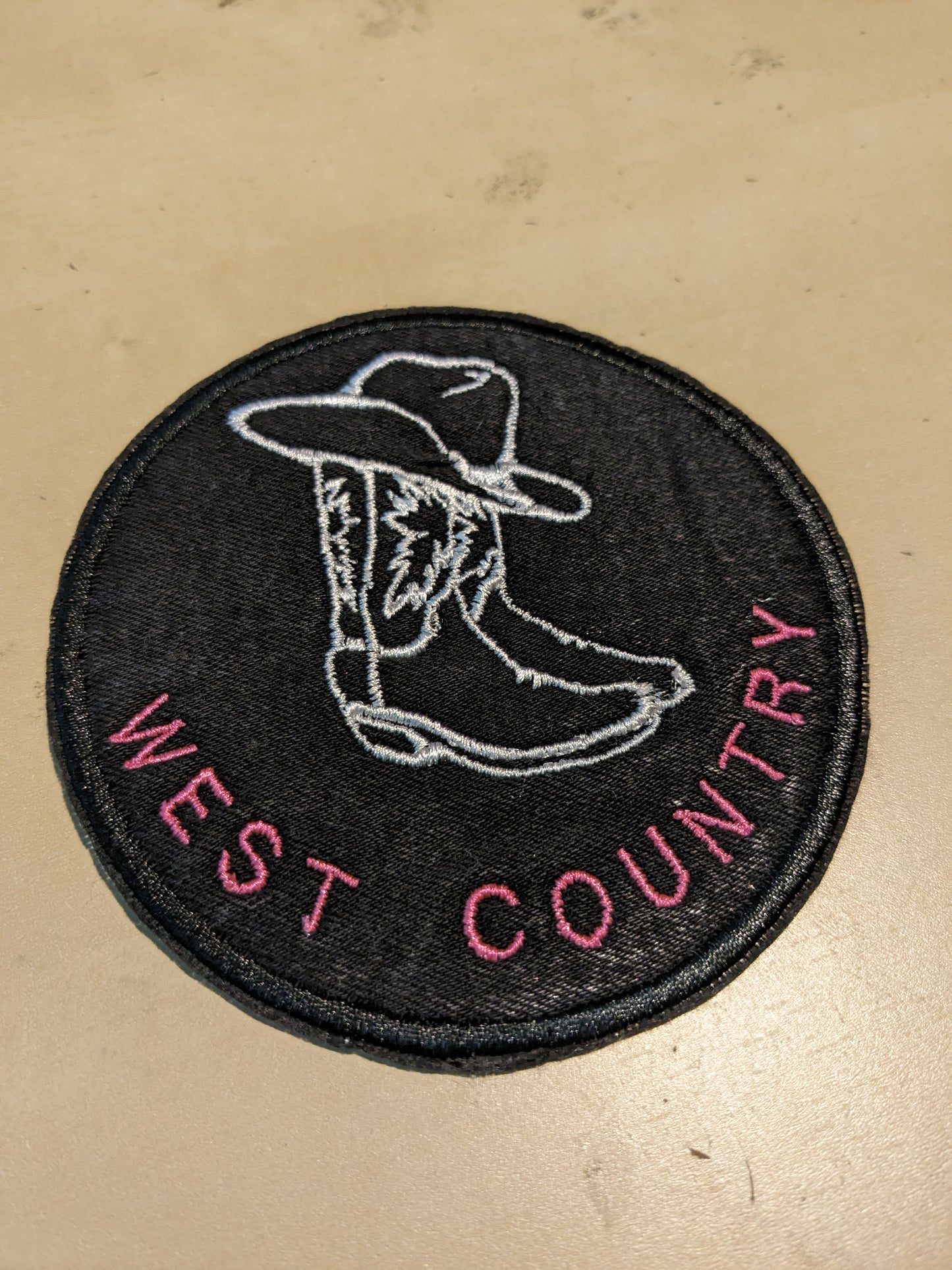 West Country - Western Inspired Recycled Black Denim Sew On Patch