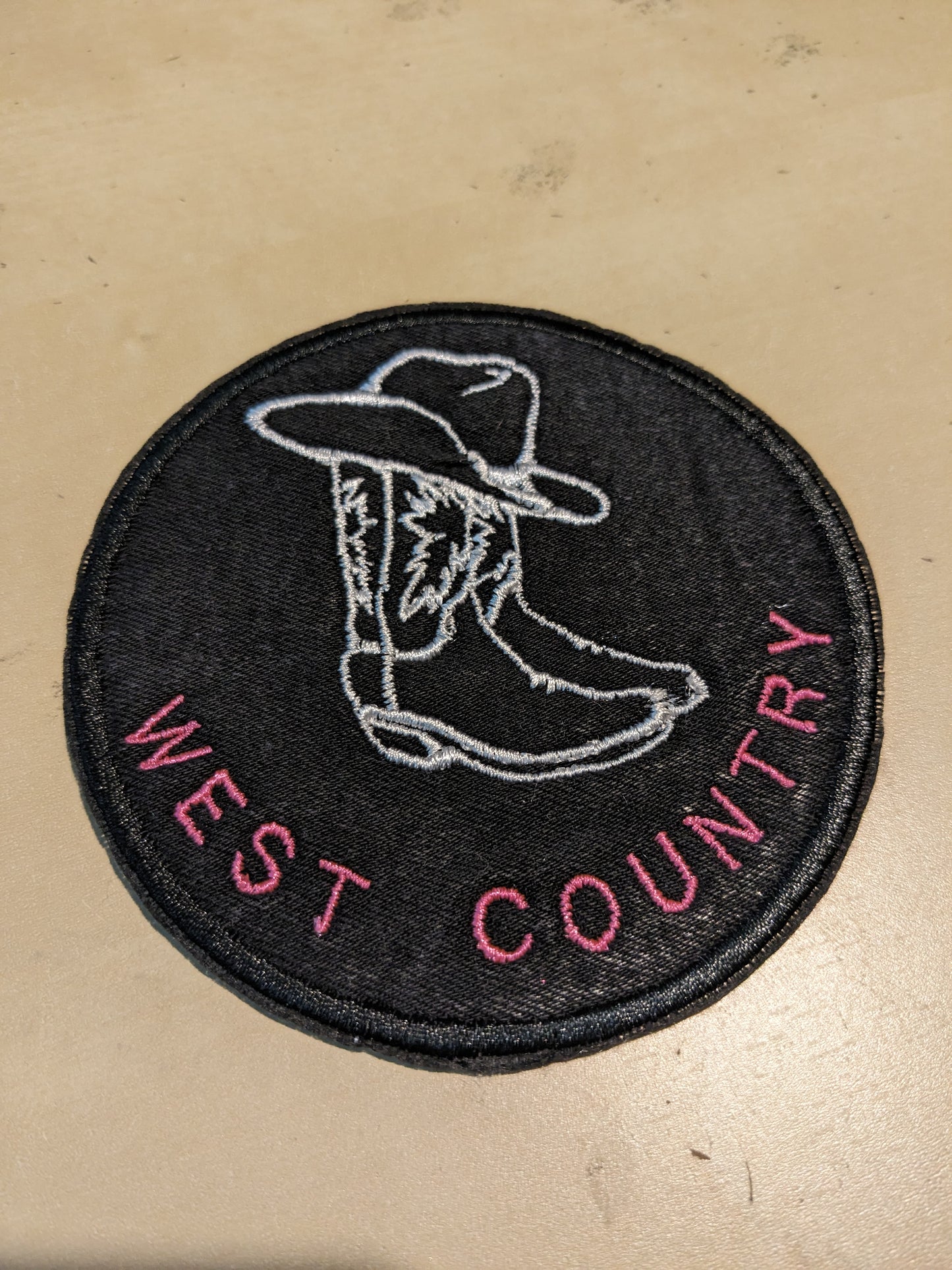 West Country - Western Inspired Recycled Black Denim Sew On Patch