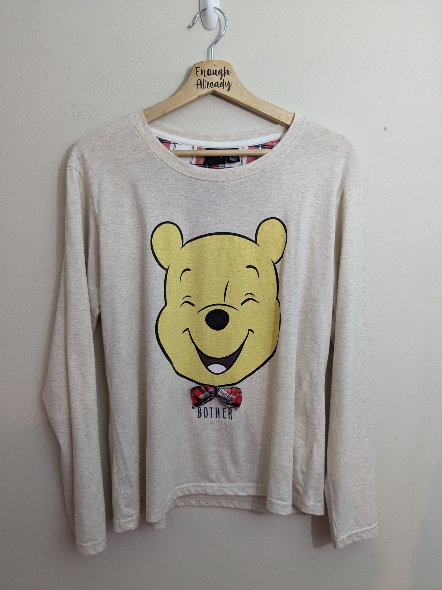 Size 14-16 Reworked Winnie The Pooh Loungewear 2 Piece Set - 'Bother' Literary Design