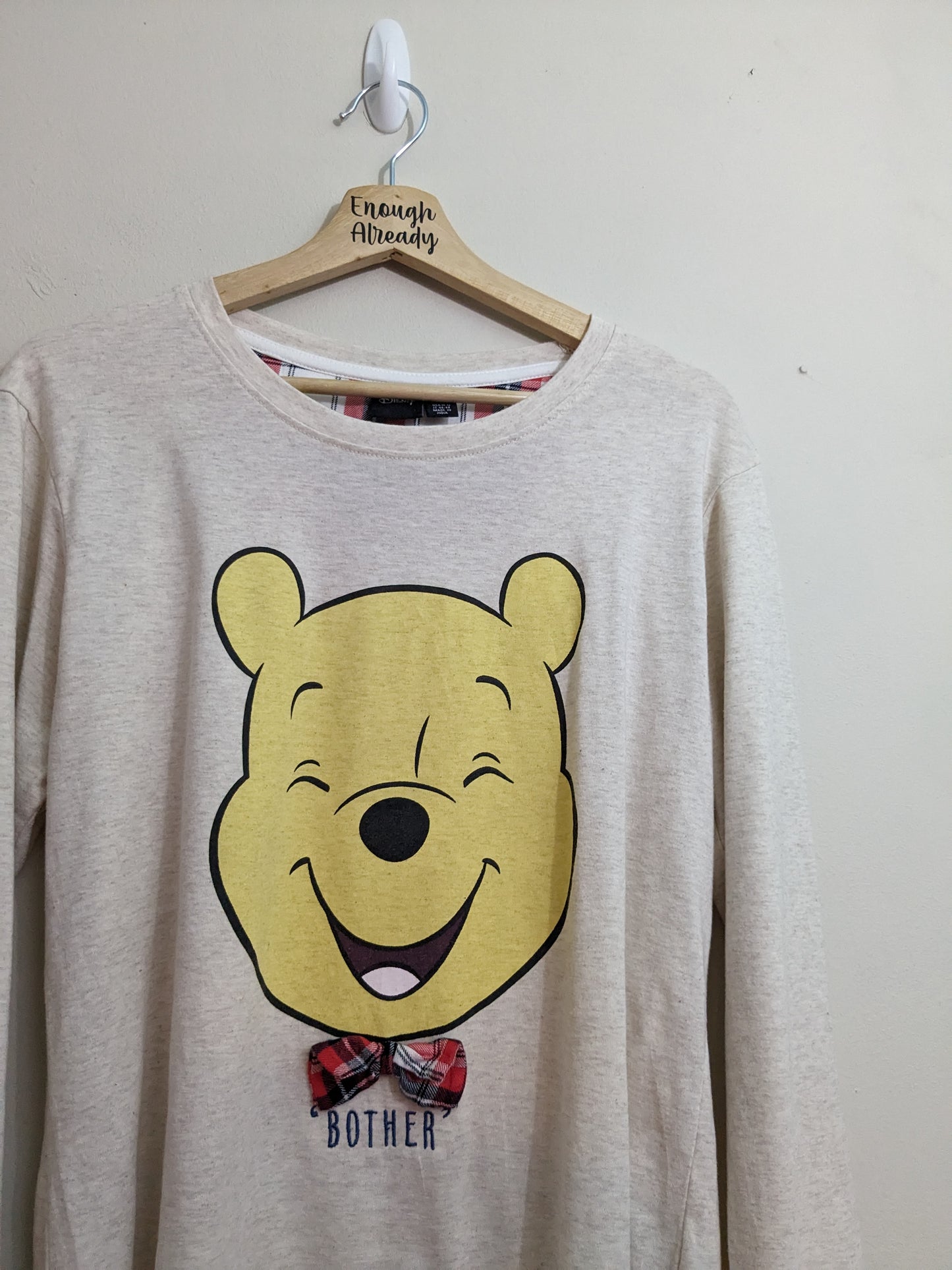 Size 14-16 Reworked Winnie The Pooh Loungewear 2 Piece Set - 'Bother' Literary Design