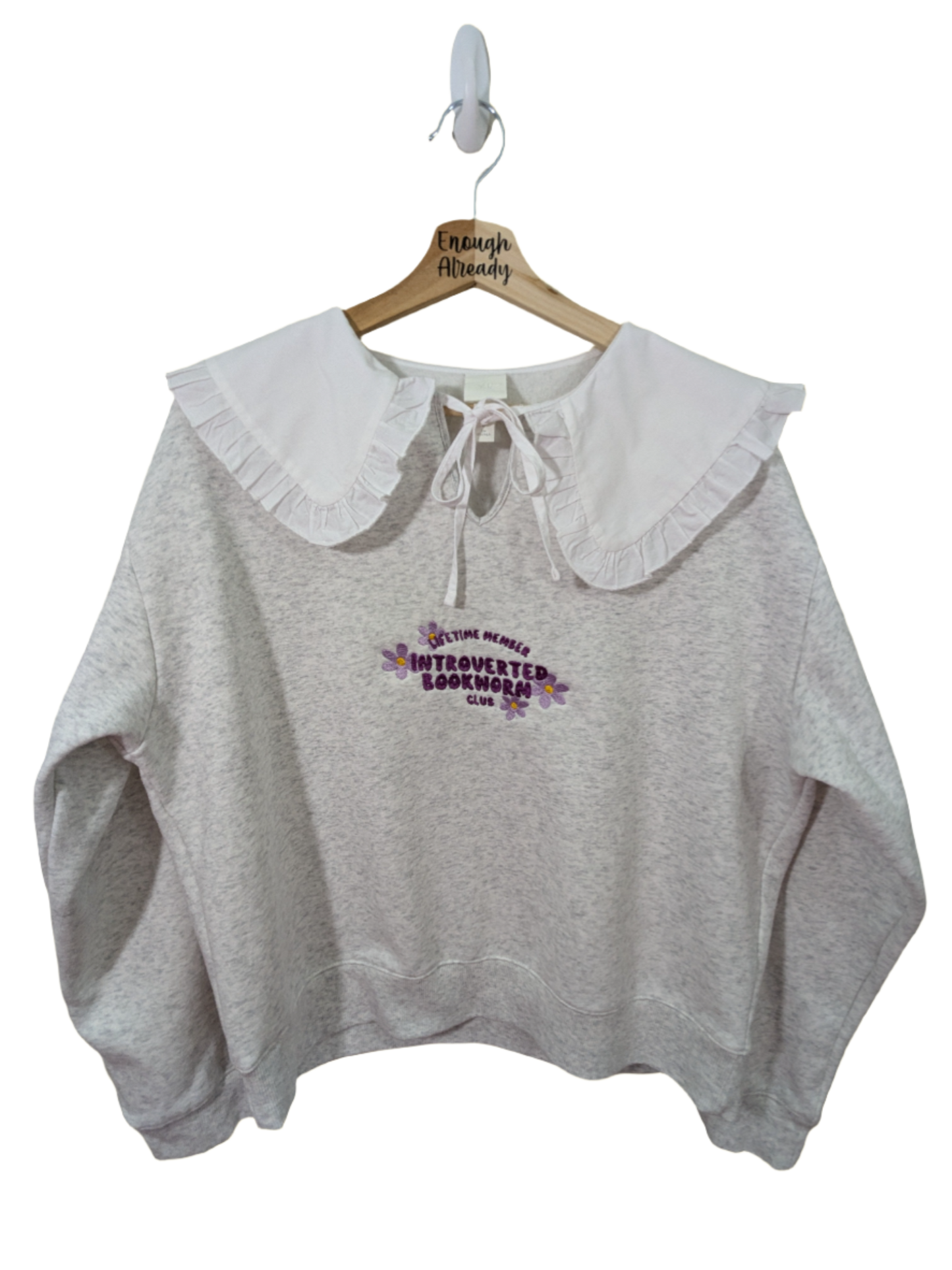 Lifetime Member Introverted Bookworm Club - Embroidered Bookish Clothing - Perfect Book Lover Gift - Multiple Sizes and Colours