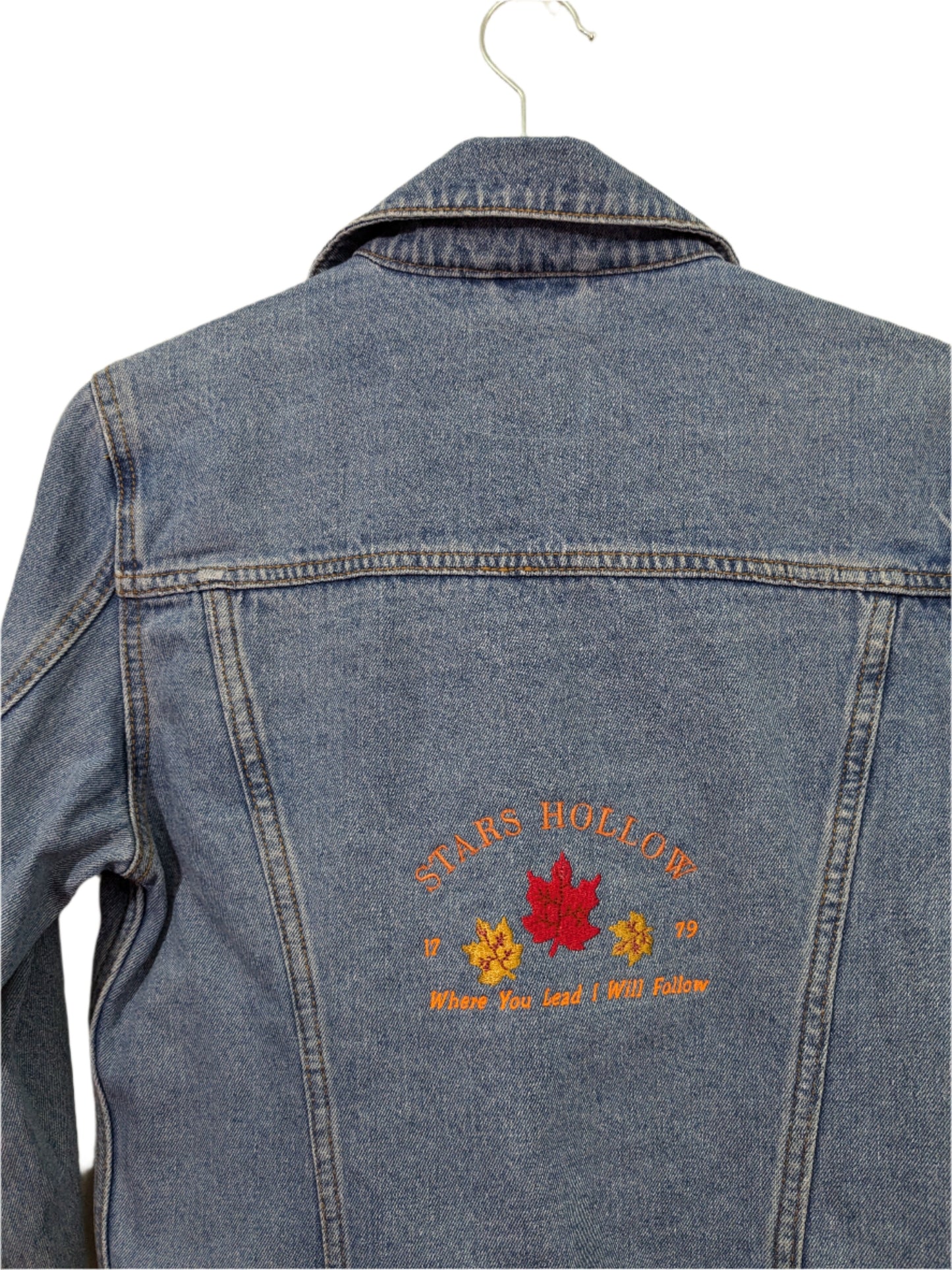 Stars Hollow Inspired Sweatshirt and Denim Jacket - Autumn Leaves - Carole King Inspiration - Gilmore Girls Dreamy Collection