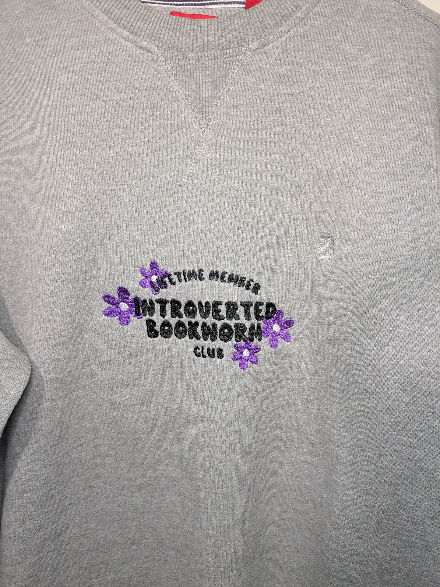 Lifetime Member Introverted Bookworm Club - Embroidered Bookish Clothing - Perfect Book Lover Gift - Multiple Sizes and Colours