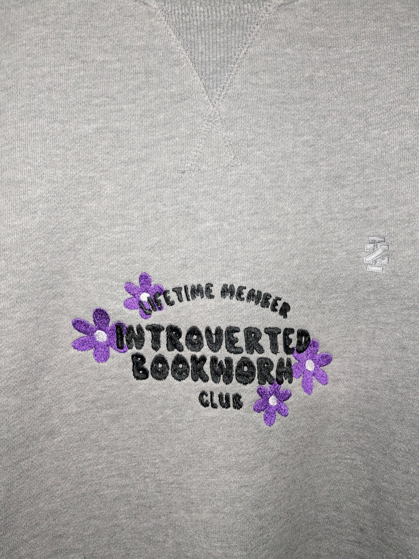 Lifetime Member Introverted Bookworm Club - Embroidered Bookish Clothing - Perfect Book Lover Gift - Multiple Sizes and Colours