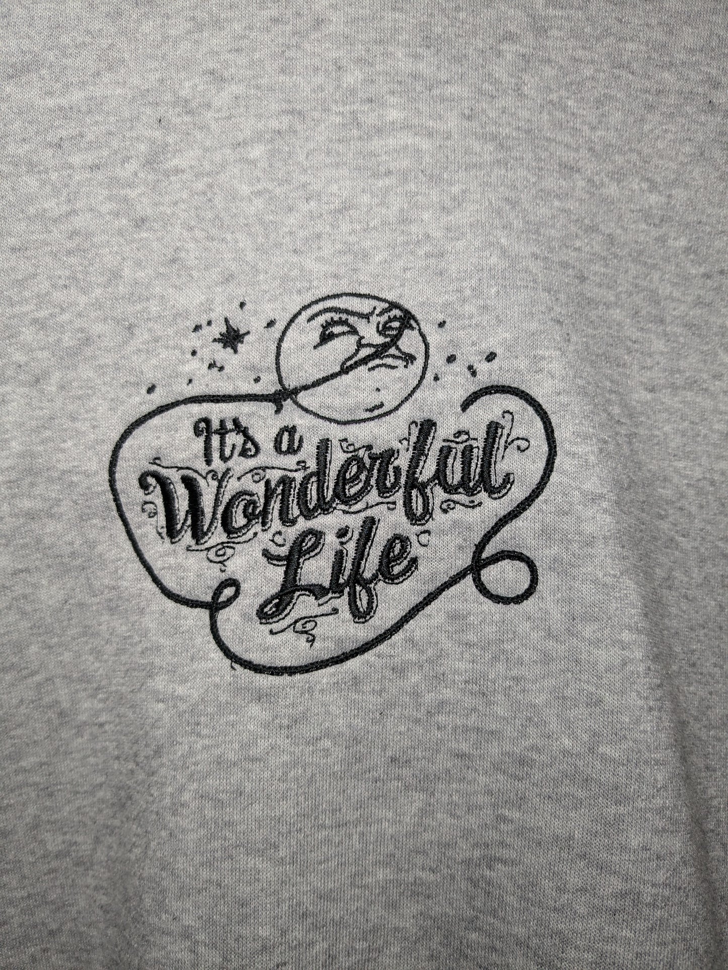 It's A Wonderful Life Inspired Hoodies / Christmas Sweatshirt - Reworked Embroidery - George Lassos The Moon