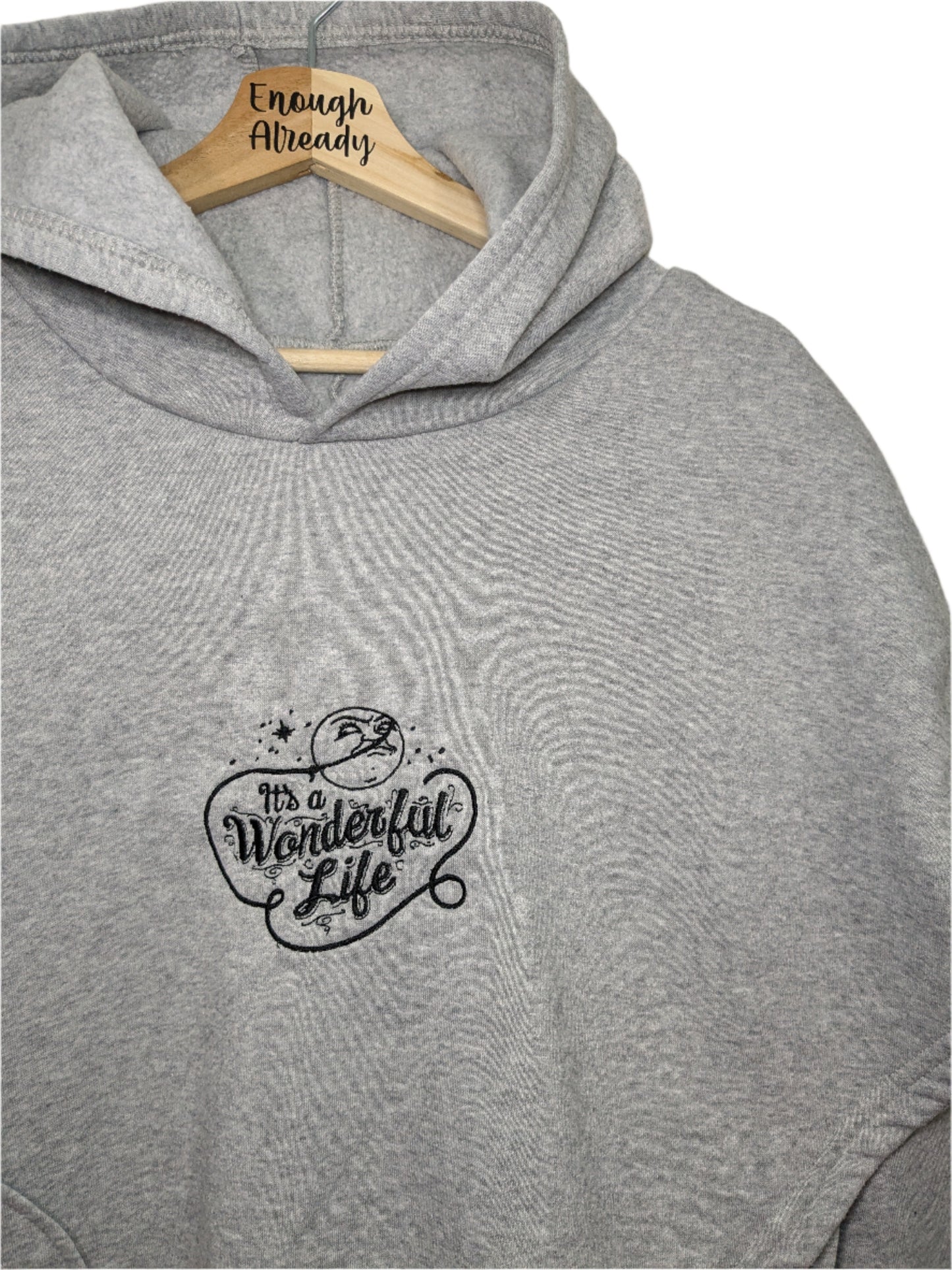 It's A Wonderful Life Inspired Hoodies / Christmas Sweatshirt - Reworked Embroidery - George Lassos The Moon