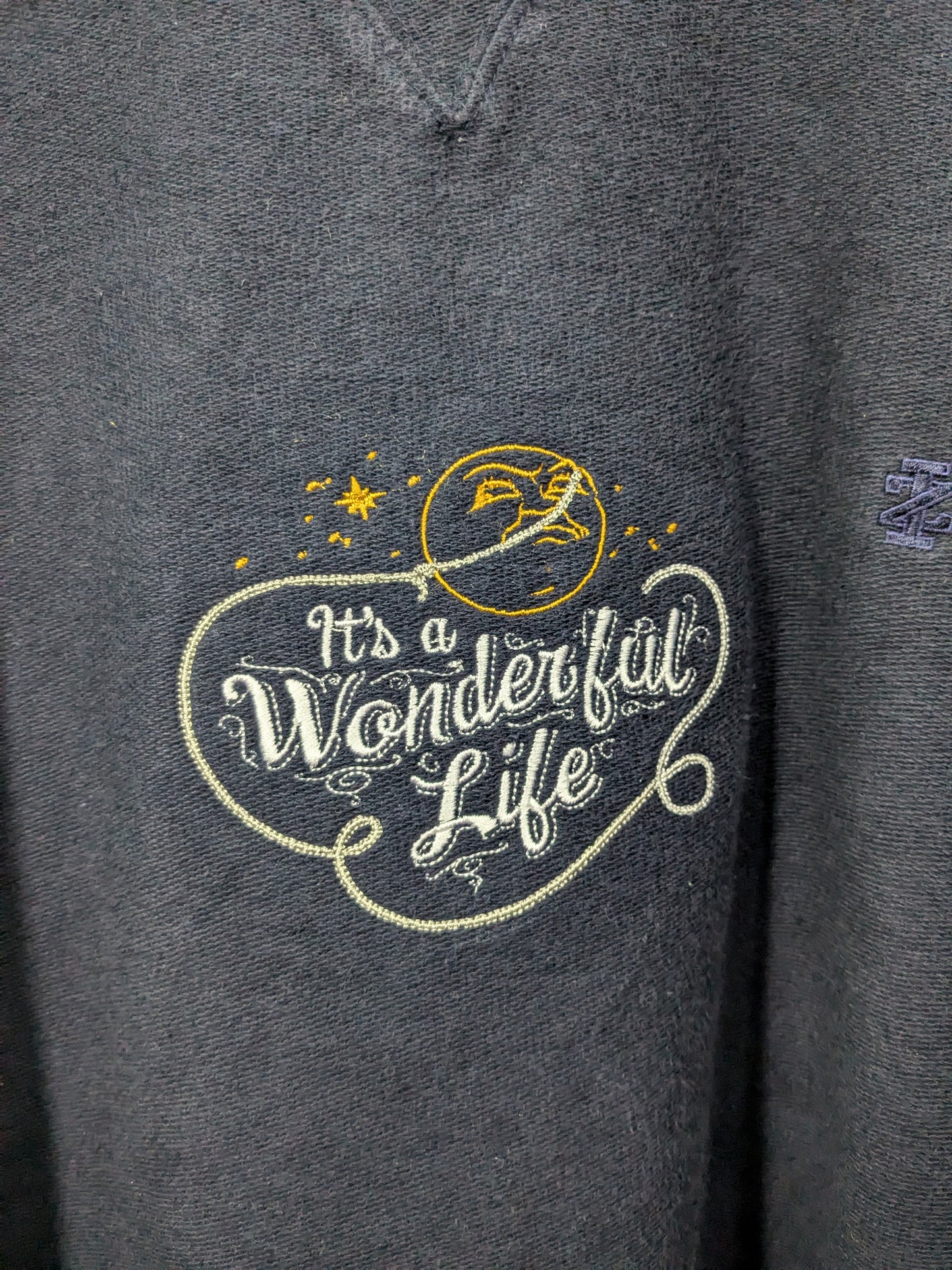 It's A Wonderful Life Inspired Hoodies / Christmas Sweatshirt - Reworked Embroidery - George Lassos The Moon