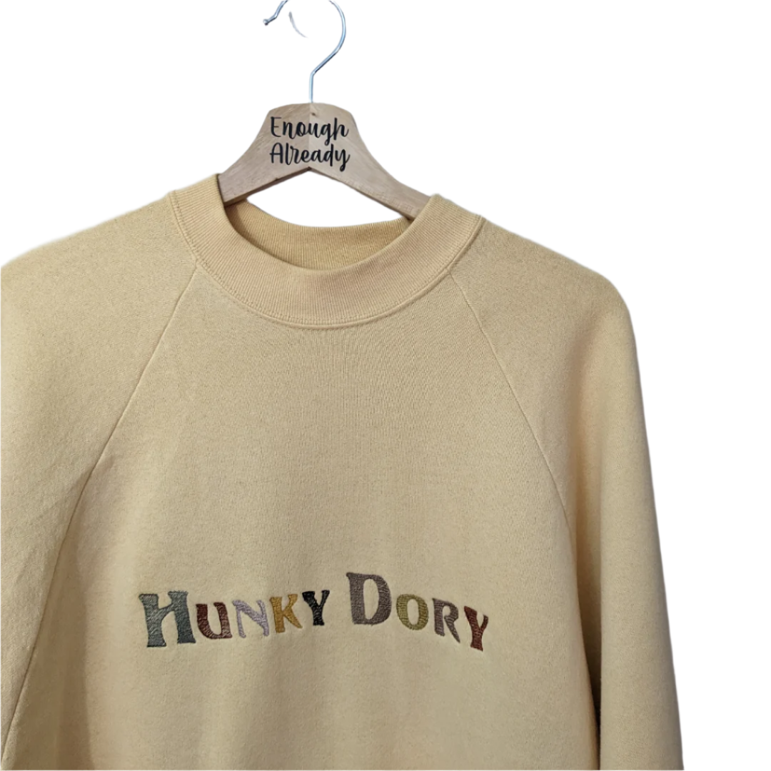 Hunky Dory Collection - Reworked Embroidered Clothing - David Bowie Inspired - Ridiculous English Phrases