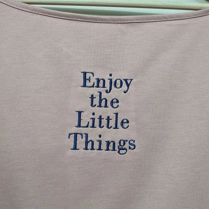 Size 8-10 Reworked Blush Pink Sweatshirt-Embroidered Bookish Quote