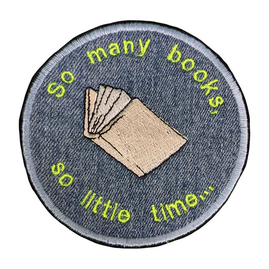 Bookish Recycled Denim Sew On Patch - Sustainable Fashion
