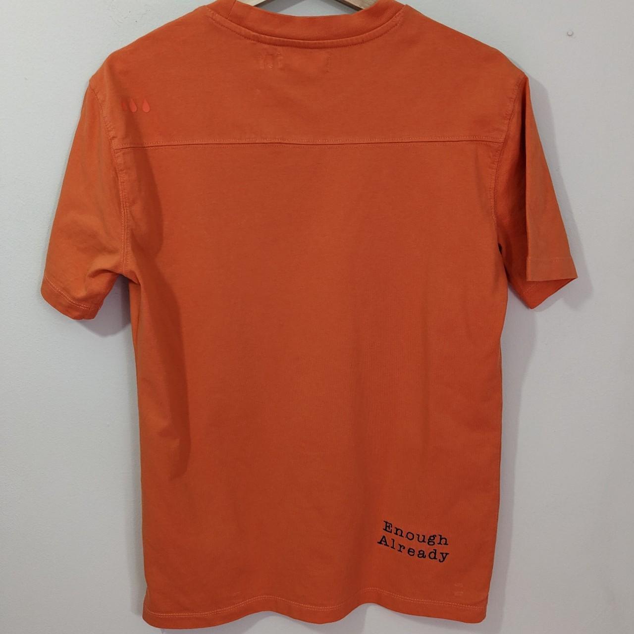 Size Small Reworked Orange T-shirt Embroidered Winnie the Pooh Design and Quote