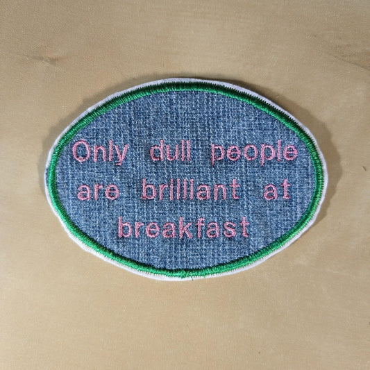 Oscar Wilde Quote Recycled Denim Sew On Patch