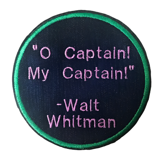 Recycled Denim Sew On Patch - Walt Whitman - Dead Poet's Society