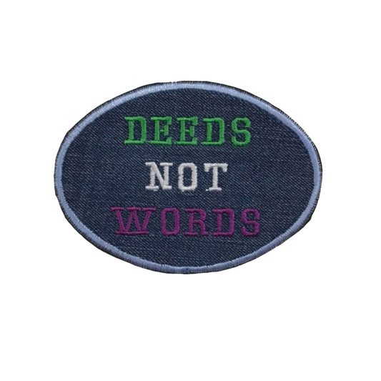 Emmeline Pankhurst - Suffragette Inspired Quote Recycled Denim Sew On Patch