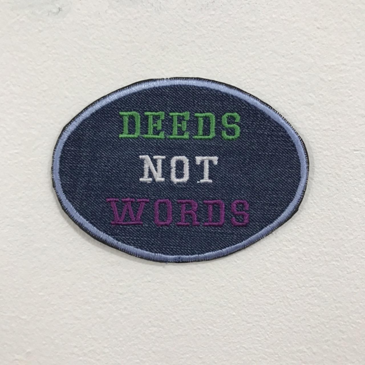 Emmeline Pankhurst - Suffragette Inspired Quote Recycled Denim Sew On Patch