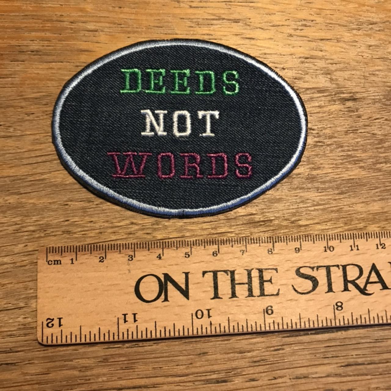 Emmeline Pankhurst - Suffragette Inspired Quote Recycled Denim Sew On Patch