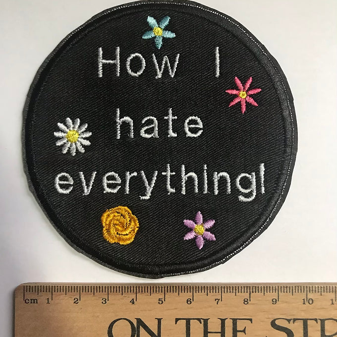 Recycled Denim Sew On Patch - Edith Wharton Quote