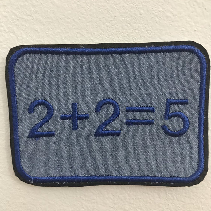 Recycled Denim Sew On Patch - George Orwell 1984 Quote