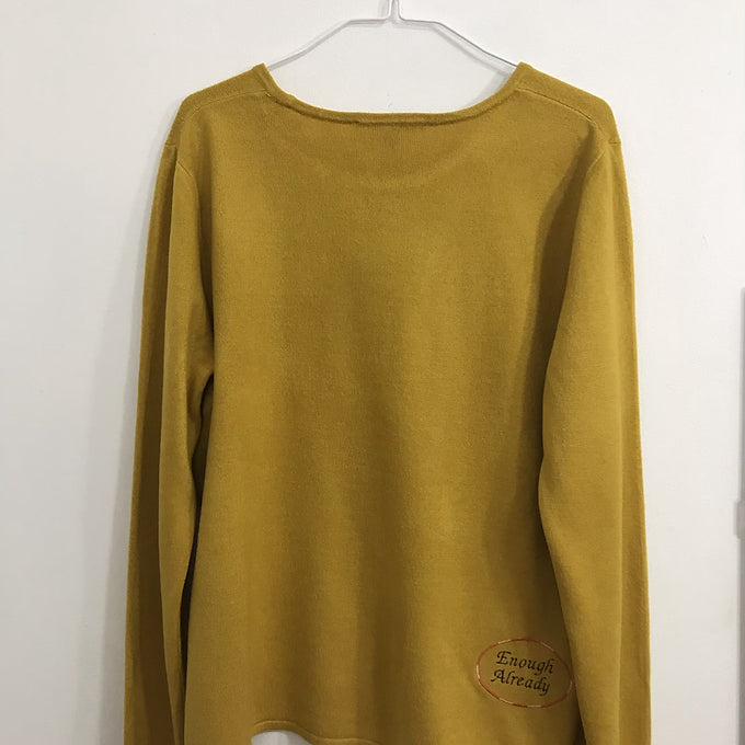 Size 16/18: H.G Wells - Embroidered The War of the Worlds Mustard Jumper