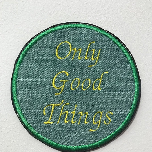 Recycled Denim Sew On Patch - Only Good Things - The Murder Capital Song