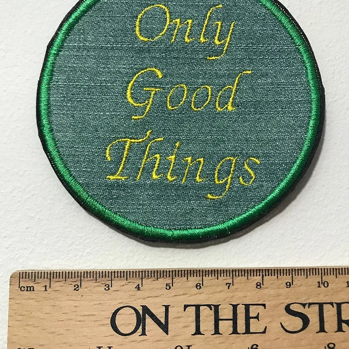 Recycled Denim Sew On Patch - Only Good Things - The Murder Capital Song