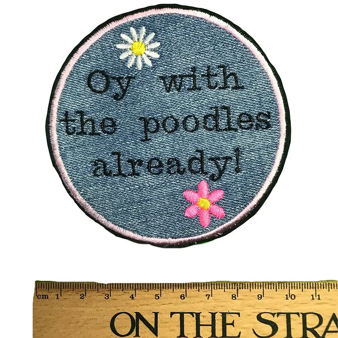 Gilmore Girls Inspired Recycled Denim Sew On Patch-Embroidered Floral Design