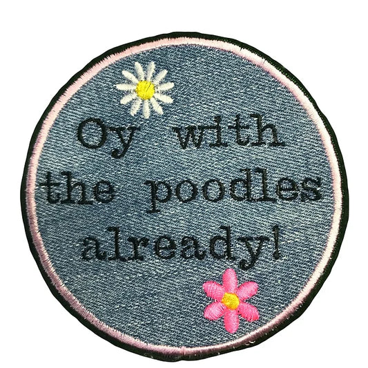 Gilmore Girls Inspired Recycled Denim Sew On Patch-Embroidered Floral Design