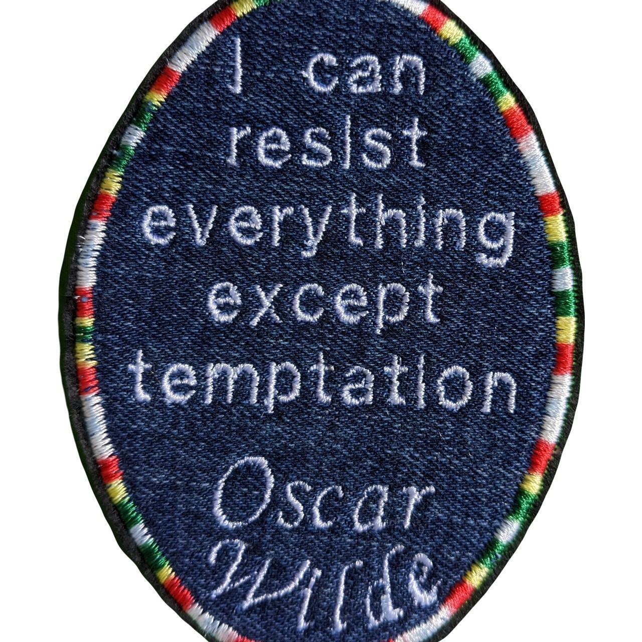 Oscar Wilde Recycled Denim Sew On Patch - Sustainable Fashion