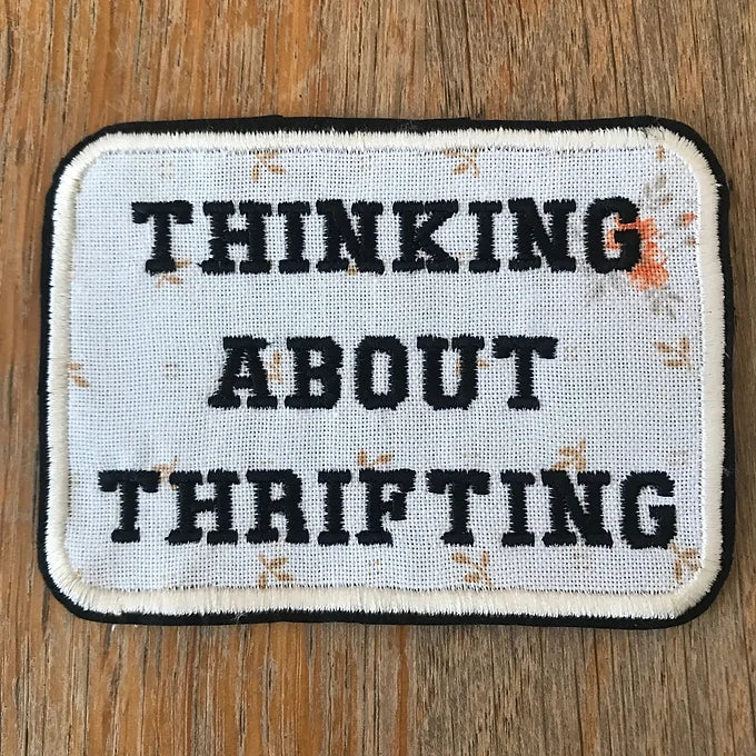 Thrifting Inspired Vintage Fabric Sew On Embroidered Patch
