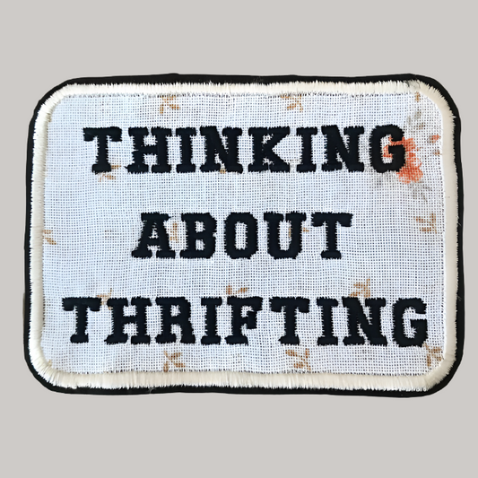 Thrifting Inspired Vintage Fabric Sew On Embroidered Patch